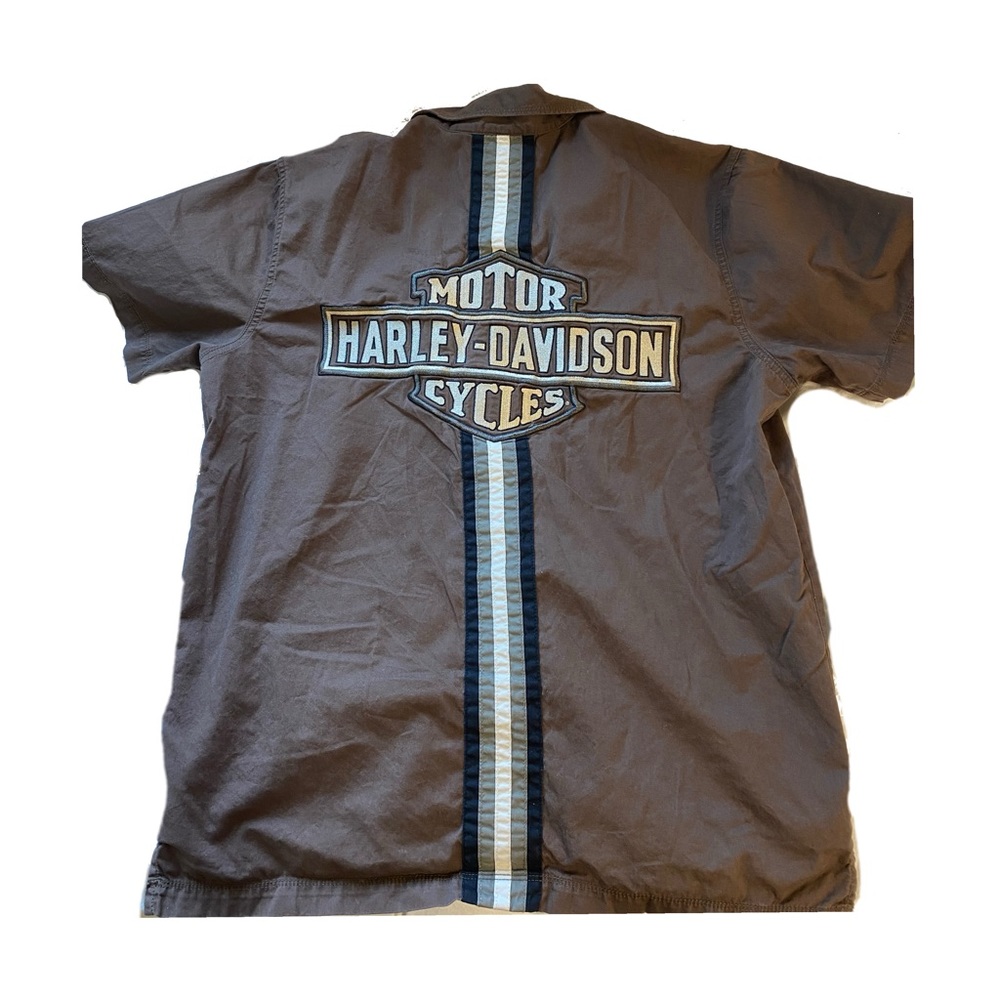 Harley Davidson Brown Button down shirt
